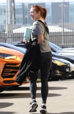 ALYSON HANNIGAN Leaves Dance Studio in Los Angeles 10/18/2023