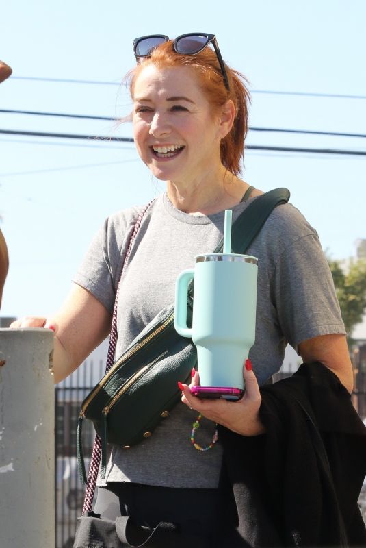 ALYSON HANNIGAN Leaves Dance Studio in Los Angeles 10/18/2023