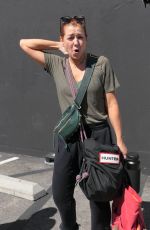 ALYSON HANNIGAN Leaves Dancing With The Stars Rehearsals in Los Angeles 10/04/2023