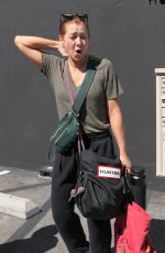 ALYSON HANNIGAN Leaves Dancing With The Stars Rehearsals in Los Angeles 10/04/2023