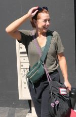 ALYSON HANNIGAN Leaves Dancing With The Stars Rehearsals in Los Angeles 10/04/2023