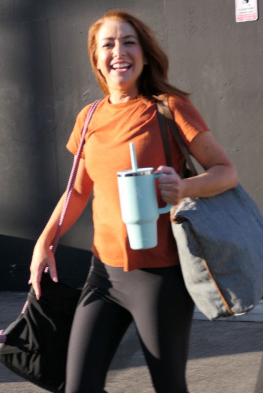ALYSON HANNIGAN Leaves DWTS Rehearsals in Los Angeles 10/26/2023