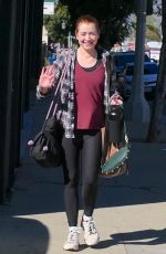 ALYSON HANNIGAN Leaves DWTS Rehersal in Los Angeles 10/20/2023