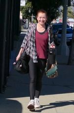 ALYSON HANNIGAN Leaves DWTS Rehersal in Los Angeles 10/20/2023