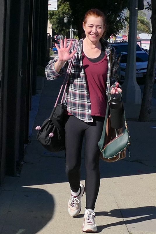 ALYSON HANNIGAN Leaves DWTS Rehersal in Los Angeles 10/20/2023