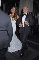 AMAL and George CLOONEY Arrives at the Mark Hotel in New York 09/28/2023
