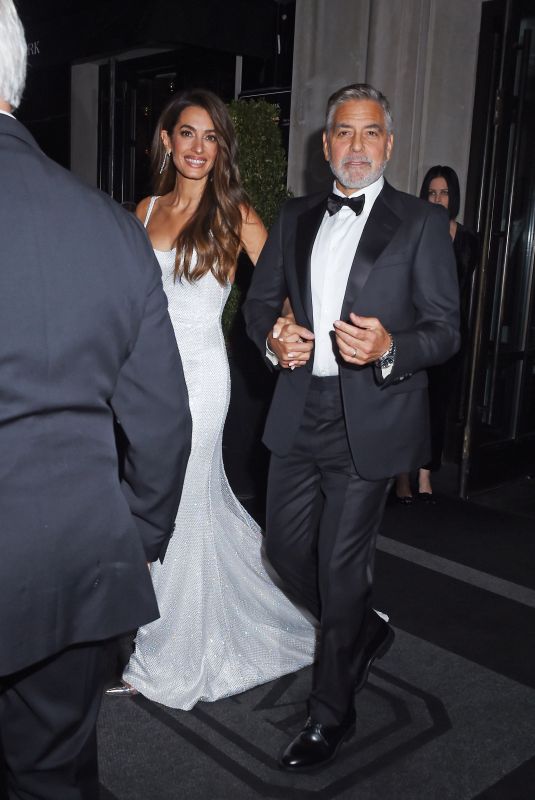 AMAL and George CLOONEY Arrives at the Mark Hotel in New York 09/28/2023
