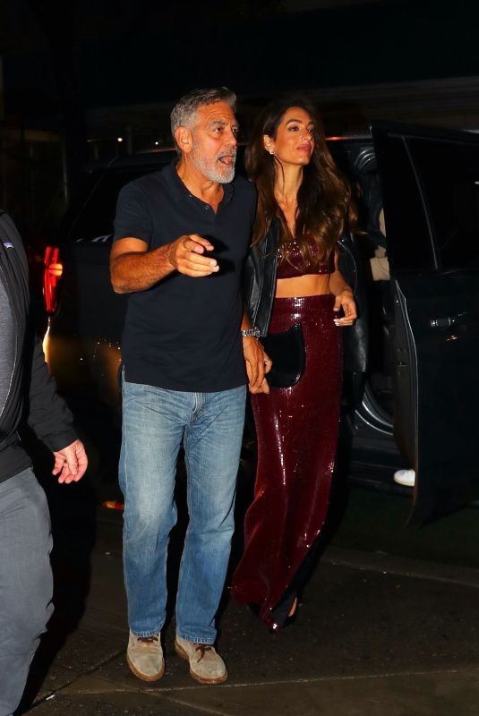 AMAL and George CLOONEY Out for Dinner at Scalinatella Italian Restaurant in New York 09/29/2023