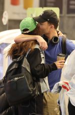 AMY JACKSON and Ed Westwick Out for a Coffee at Milan Airport 10/12/2023