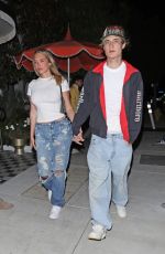 ANASTASIA KARANIKOLAOU and Jaden Hossler Leaves Bird Streets Club in West Hollywood 10/15/2023