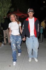 ANASTASIA KARANIKOLAOU and Jaden Hossler Leaves Bird Streets Club in West Hollywood 10/15/2023