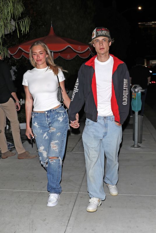 ANASTASIA KARANIKOLAOU and Jaden Hossler Leaves Bird Streets Club in West Hollywood 10/15/2023