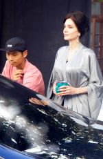 ANGELINA JOLIE Heading to the Set of Maria Callas Biopic Near Athens 10/14/2023