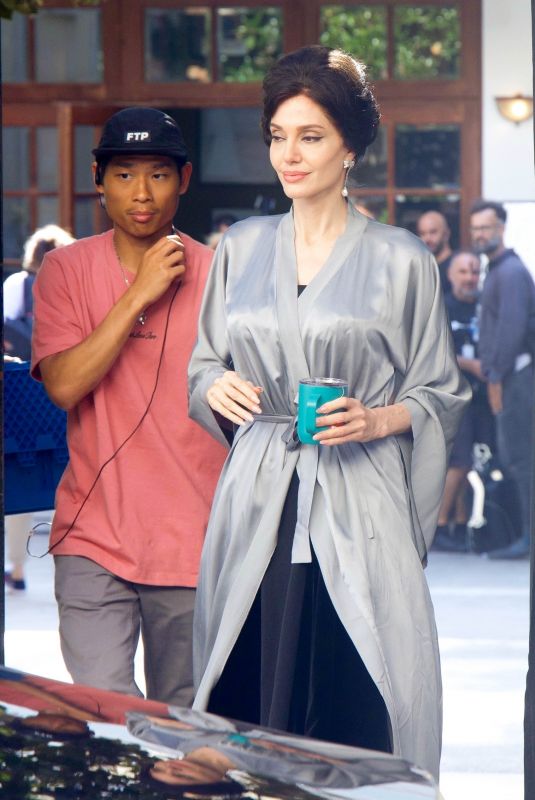 ANGELINA JOLIE Heading to the Set of Maria Callas Biopic Near Athens 10/14/2023