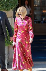 ANNA WINTOUR Leaves Her Hotel in Paris 10/01/2023