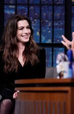 ANNE HATHAWAY at Late Night with Seth Meyers 10/05/2023