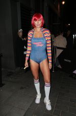 ARABELLA CHI Arrives at Hallowzeem Party at Gaucho in London 01/27/2023