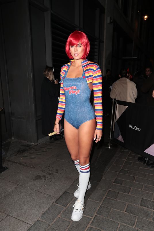 ARABELLA CHI Arrives at Hallowzeem Party at Gaucho in London 01/27/2023