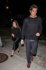 ASHLEY BENSON and Brandon Davis Out for Dinner at Craig