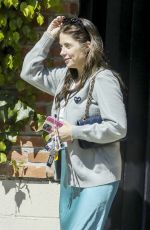 ASHLEY BENSON Leaves a Beverly Hills Hair Salon 10/07/2023