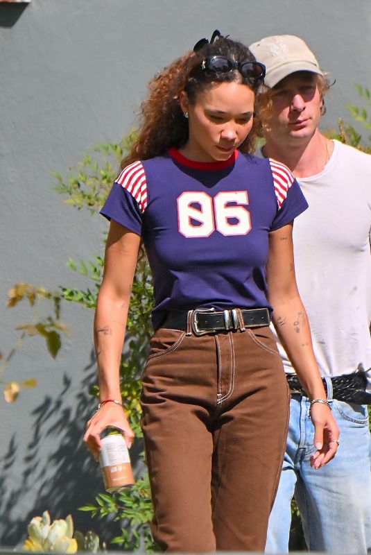 ASHLEY MOORE and Jeremy Allen Out in Los Angeles 09/27/2023