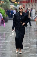 ASHLEY ROBERTS Arrivves at Global Radio Studios in London 10/13/2023