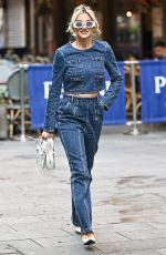 ASHLEY ROBERTS Leaves Global Studios Heart Breakfast Show in London 10/16/2023
