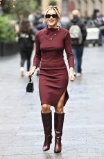 ASHLEY ROBERTS Leaves Heart Breakfast Show in London 10/30/2023
