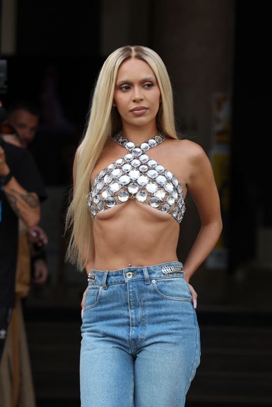 BAD GYAL at Rabanne Womenswear Spring/Summer 2024 Show in Paris 09/28/2023