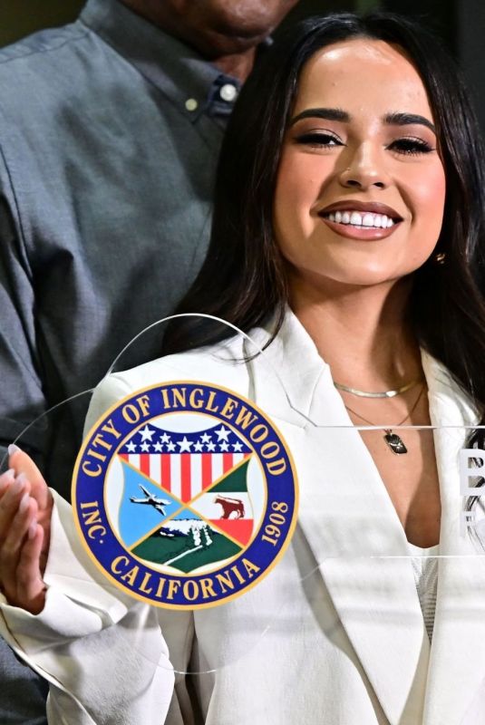 BECKY G Accepts Key to the City of Her Hometown Inglewood 10/17/2023
