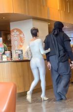BIANCA CENSORI and Kanye West at Starbucks Coffee Shop in Milan 10/07/2023
