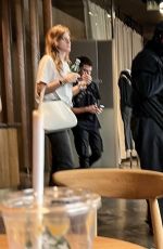 BIANCA CENSORI and Kanye West at Starbucks Coffee Shop in Milan 10/07/2023