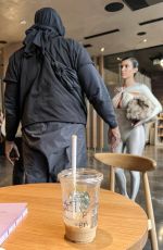 BIANCA CENSORI and Kanye West at Starbucks Coffee Shop in Milan 10/07/2023