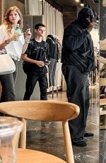 BIANCA CENSORI and Kanye West at Starbucks Coffee Shop in Milan 10/07/2023