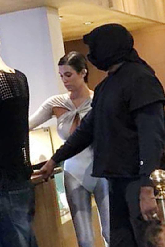 BIANCA CENSORI and Kanye West at Starbucks Coffee Shop in Milan 10/07/2023