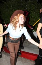 BILLIE EILISH Leaves Vas Morgan and Michael Braun Halloween Party 10/28/2023