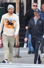 BLAKE LIVELY, Ryan Reynolds and Hugh Jackman Out in New York 10/12/2023