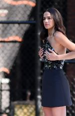 BRUNA MARQUEZINE and Rauw Alejandro on the Set of a Commercial in New York 10/16/2023