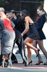 BRUNA MARQUEZINE and Rauw Alejandro on the Set of a Commercial in New York 10/16/2023