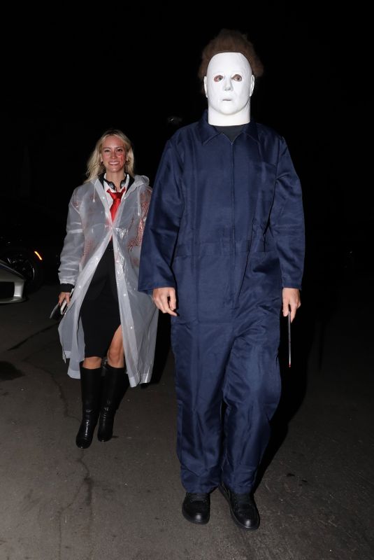 BRYANA HOLLY and Nicholas Hoult Arrives at 10 Halloween Costume Party in Los Angeles 10/28/2023
