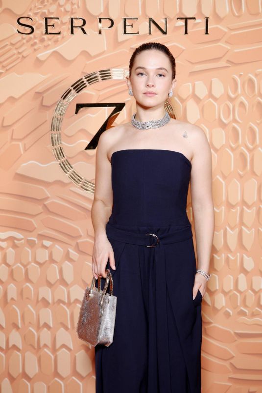 CAILEE SPAENY at Bulgari Serpenti 75 Years of Infinite Tales Exhibition Opening in Milan 10/10/2023