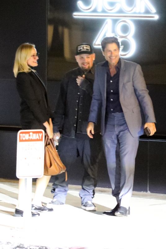CAMERON DIAZ and nd Benji Madden Out with SHERYL BERKOFF and Rob Lowe on a Double Dinner Date in Beverly Hills 10/12/2023