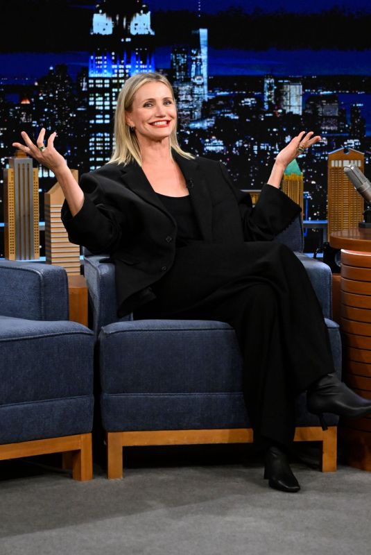 CAMERON DIAZ at Tonight Show Starring Jimmy Fallon in New York 10/25/2023