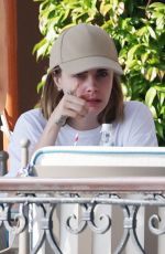 CARA DELEVINGNE Out for Breakfast with Friends at Belmond Hotel Cipriani in Venice 09/30/2023