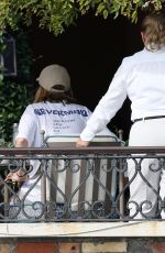 CARA DELEVINGNE Out for Breakfast with Friends at Belmond Hotel Cipriani in Venice 09/30/2023