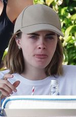 CARA DELEVINGNE Out for Breakfast with Friends at Belmond Hotel Cipriani in Venice 09/30/2023
