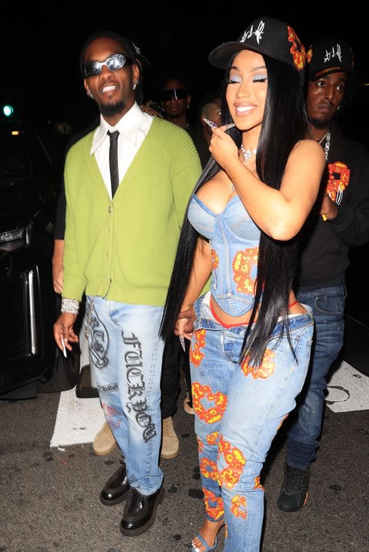 CARDI B and Offset Leaves His Album Release Party in West Hollywood 10/12/2023
