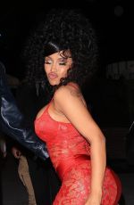 CARDI B Out on Her 31st Birthday at Delilah in West Hollywood 10/11/2023