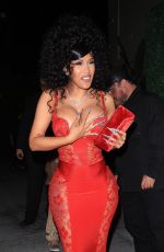 CARDI B Out on Her 31st Birthday at Delilah in West Hollywood 10/11/2023