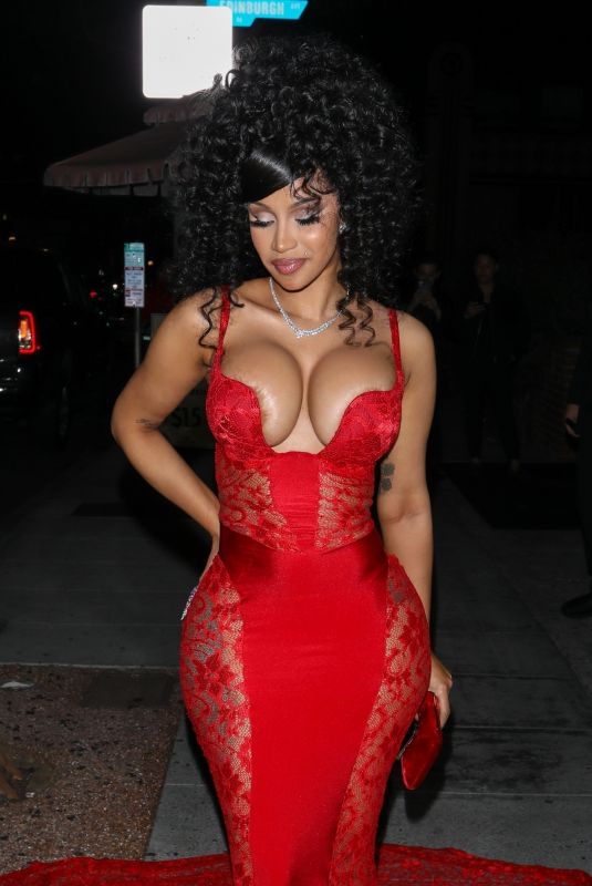 CARDI B Out on Her 31st Birthday at Delilah in West Hollywood 10/11/2023